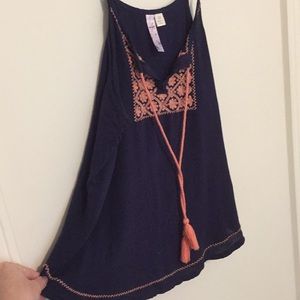 Navy and orange tank top